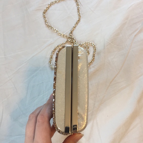 Aldo Gold Sparkly Rhinestone Encrusted Clutch - Picture 7 of 11